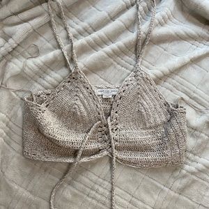 Crochet knitted boho top